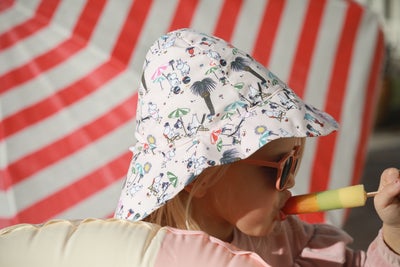 Mummitrollet UV-Sett Badebleie og Solhatt, Rosa