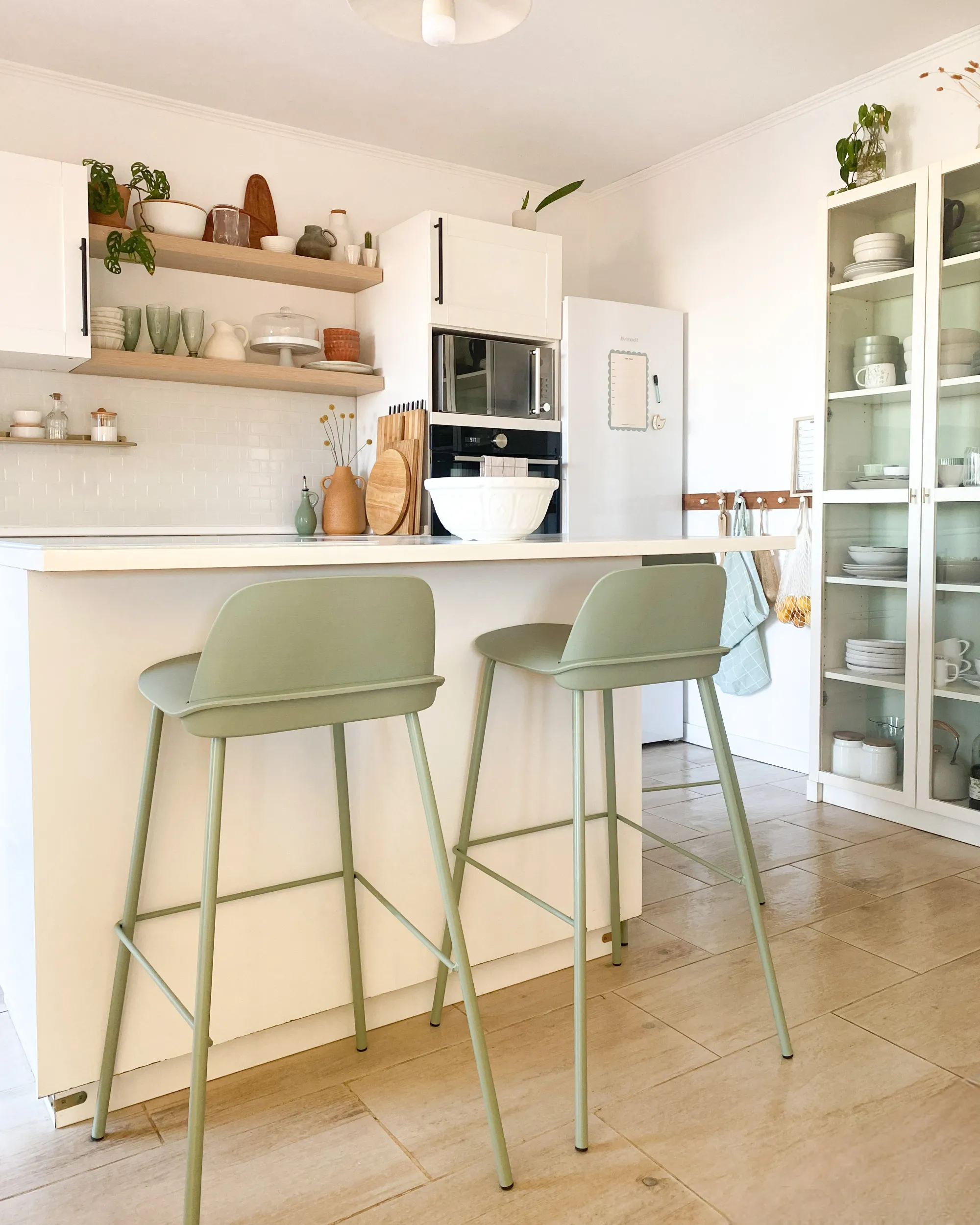 Set van 4 barstoelen MORA Lichtgroen