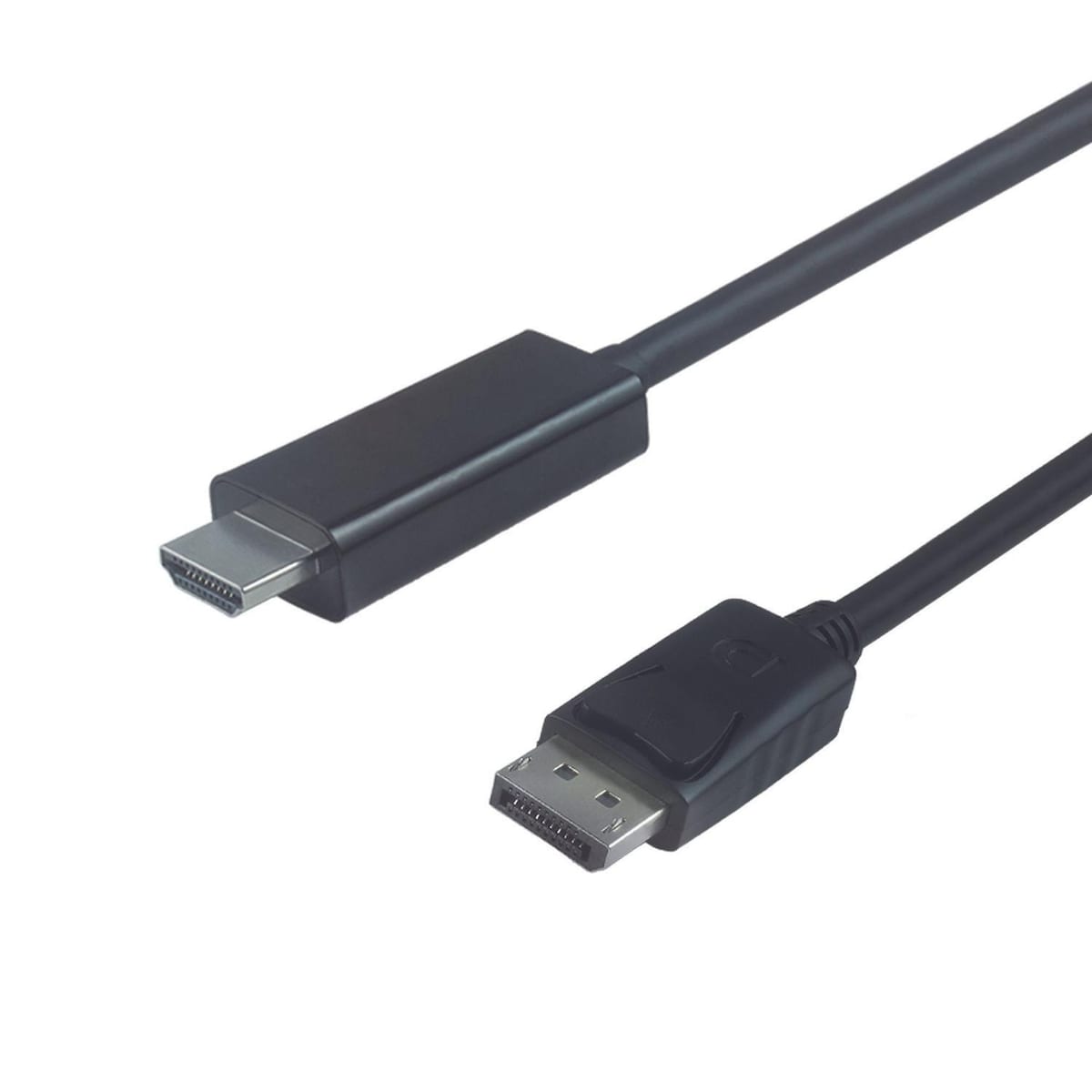 NÖRDIC 1m Displayport 1.2 til HDMI-kabel UHD 4K i 30Hz 10.8Gbps for HDTV dobbeltskjermet