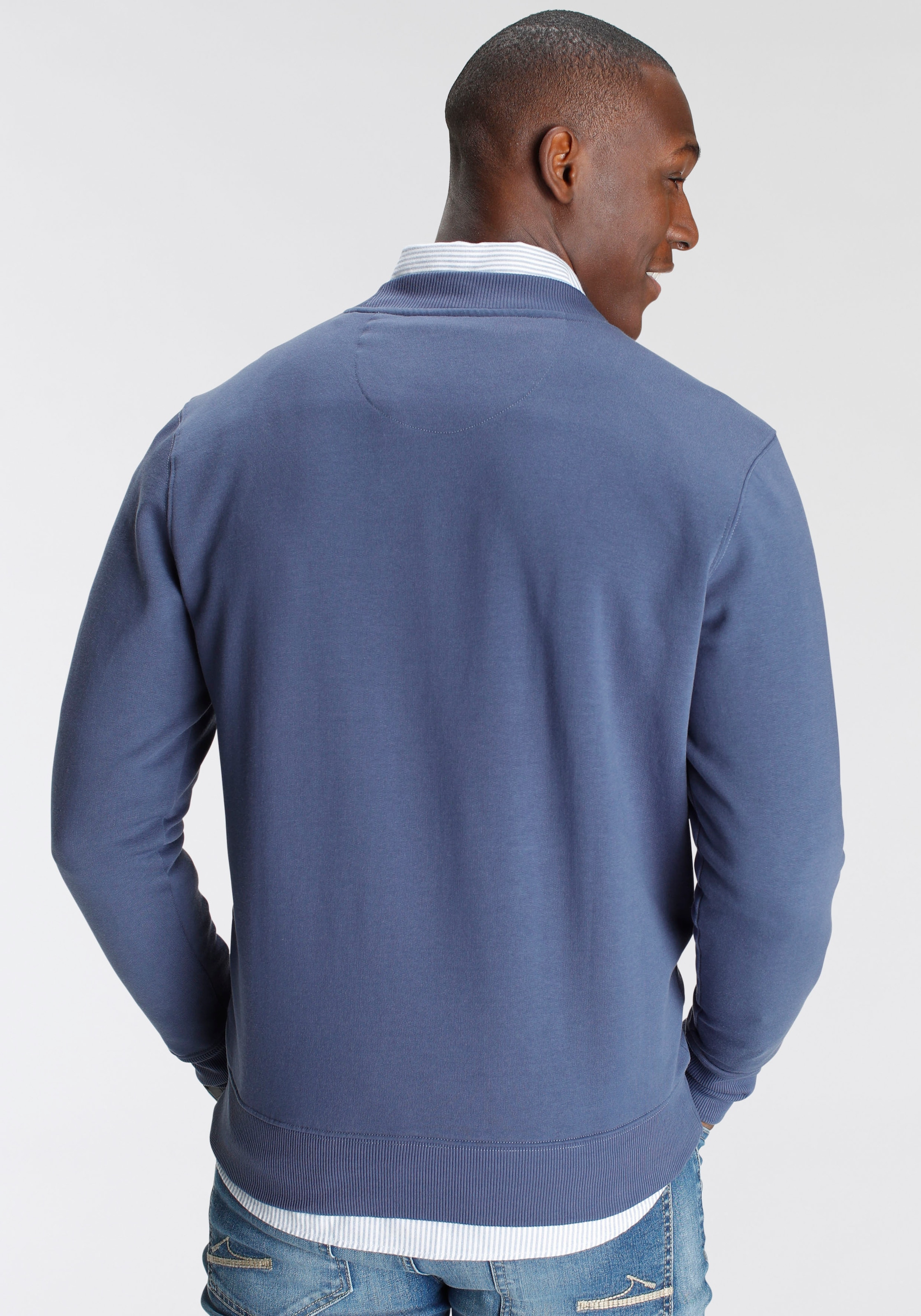 DELMAO Sweatshirt , Langarm,  Regular Fit,  unifarben,  Basic-Stil