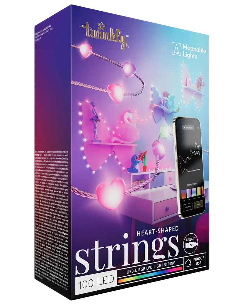 Twinkly 100 LED hjerter IP20