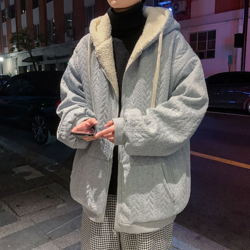 Trimecca - Effen oversized hoodie met rits