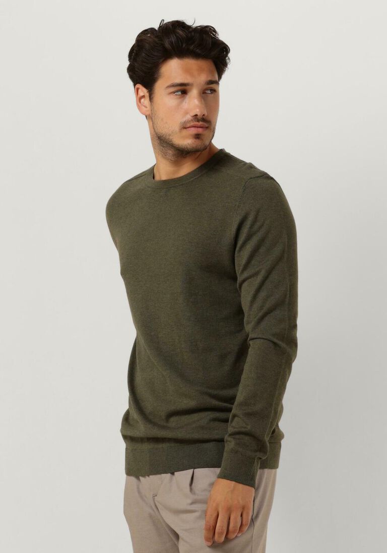 SELECTED HOMME groene selected homme trui slhberg crew neck b noos