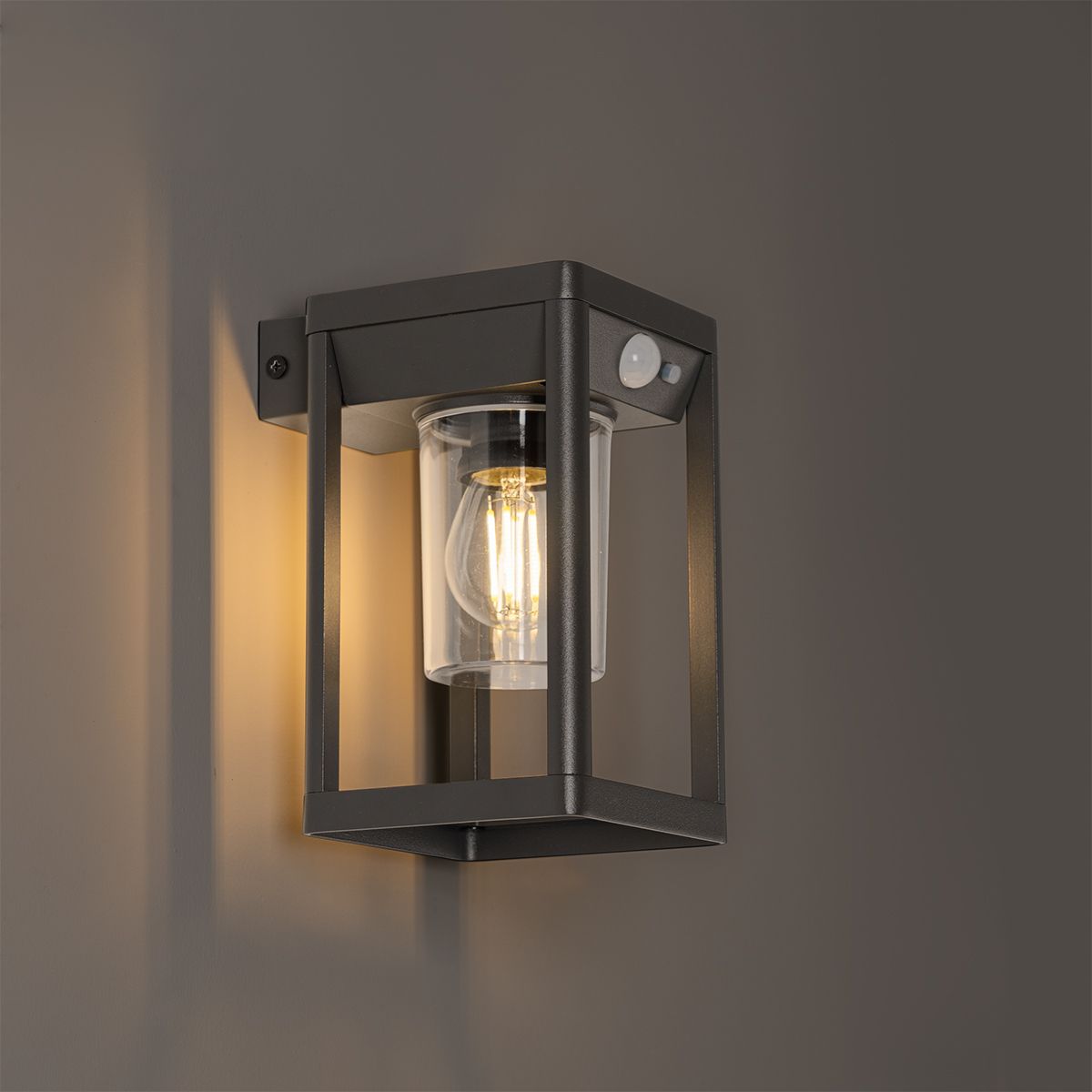 Buiten wandlamp donkergrijs incl. LED en dimlicht op solar - Sonne