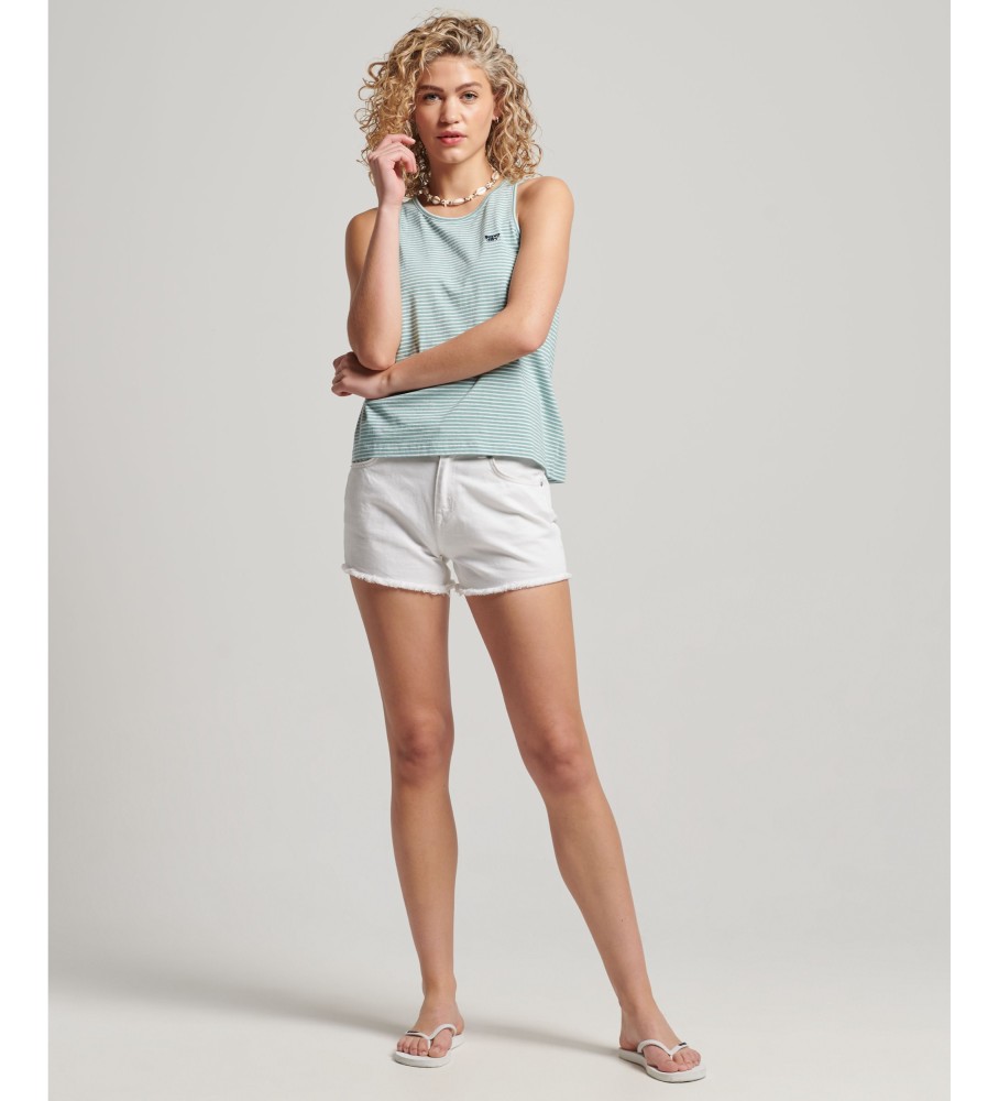 Camiseta regata verde vintage para surf da Superdry