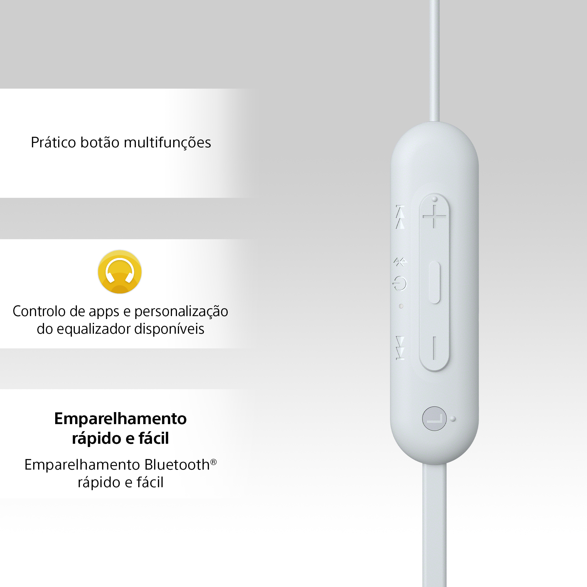 AURICULARES SEM FIO SONY WIC100W.CE7 BRANCO