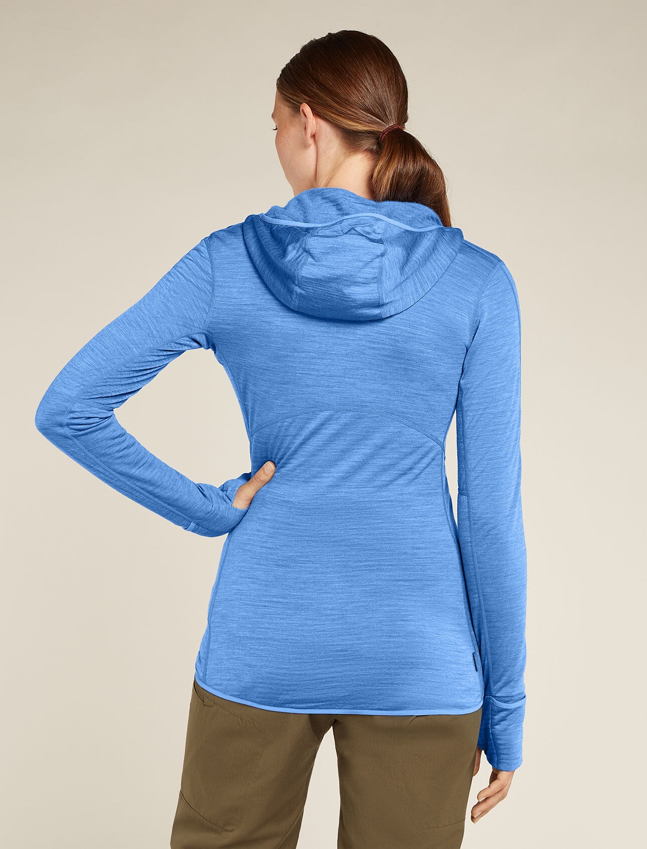 Merino Blend 200 Realfleece Descender LS Zip Hoodie Dame Baja