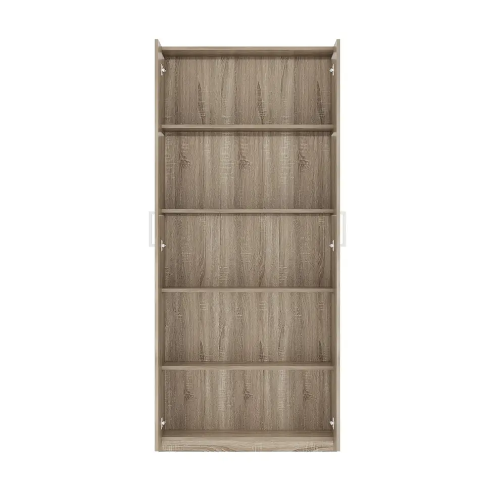 Interiax Kledingkast 'Mila' - Sonoma Eik - 2 Deurs - 180x80x42 cm