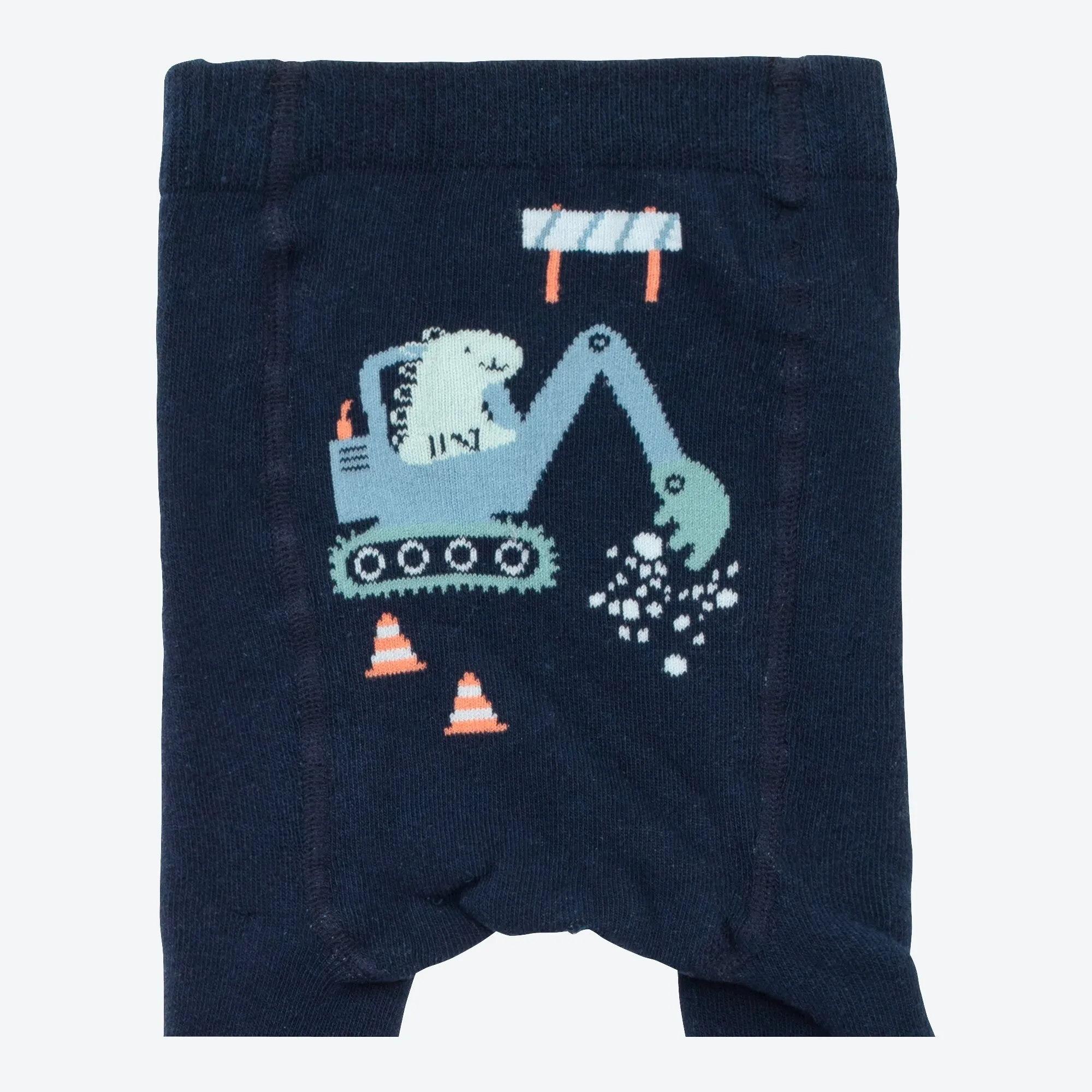 Baby-Jungen-Thermostrumpfhose mit Bagger-Motiven