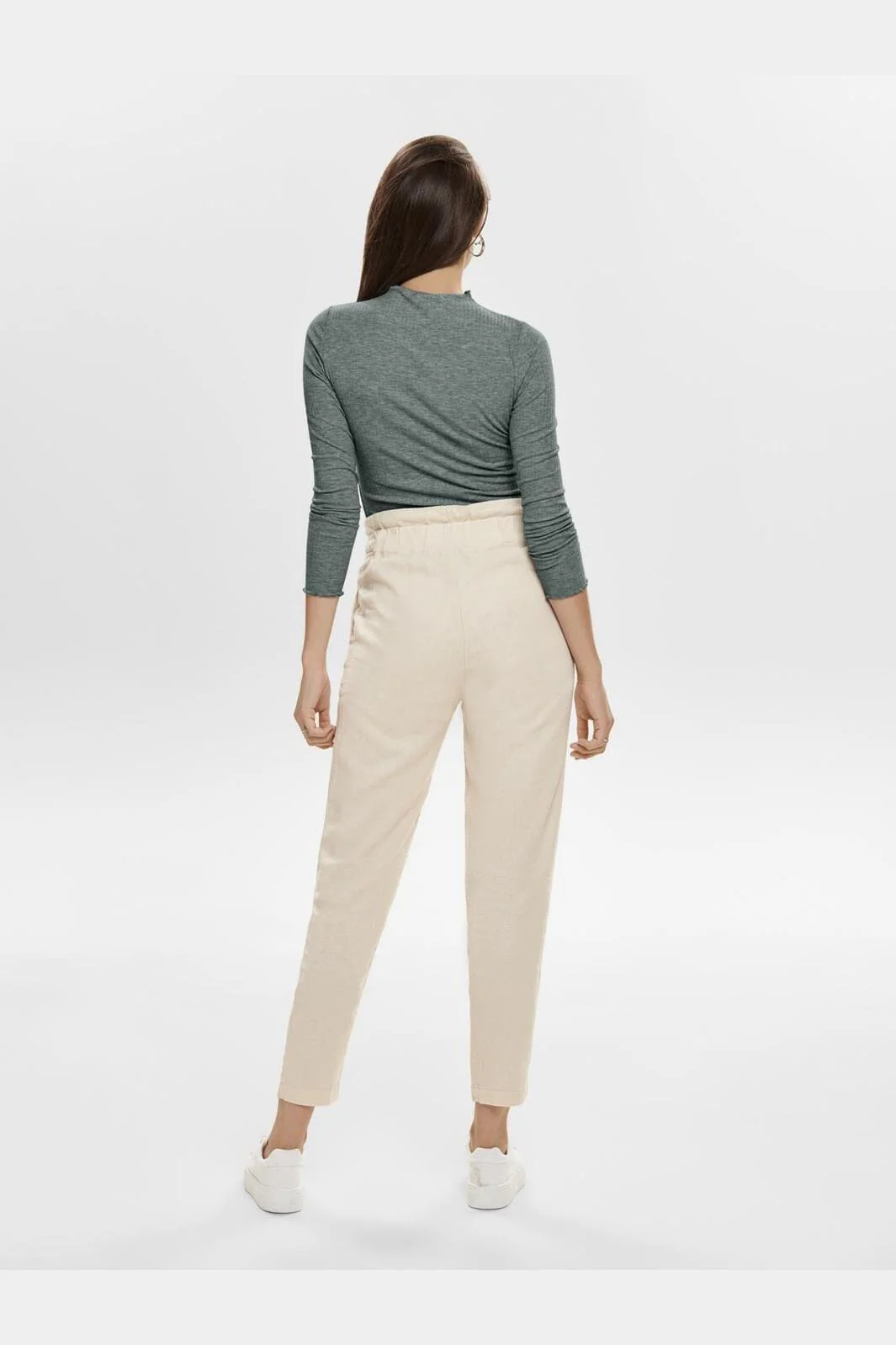 Only Onlemma L/S High Neck Top 3697164 balsam green melange