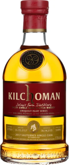 KILCHOMAN VINTAGE 2017 SAUTERNES SINGLE CASK 70CL