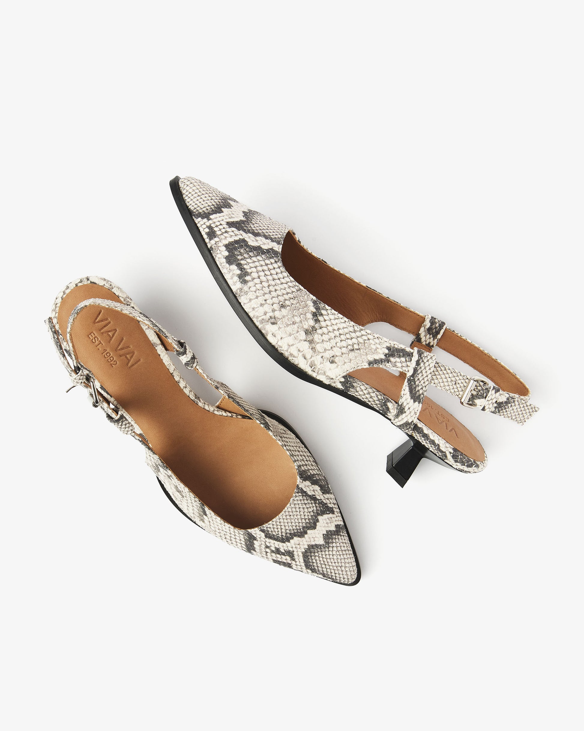 VIA VAI slangenprint slingbacks Lea Elina