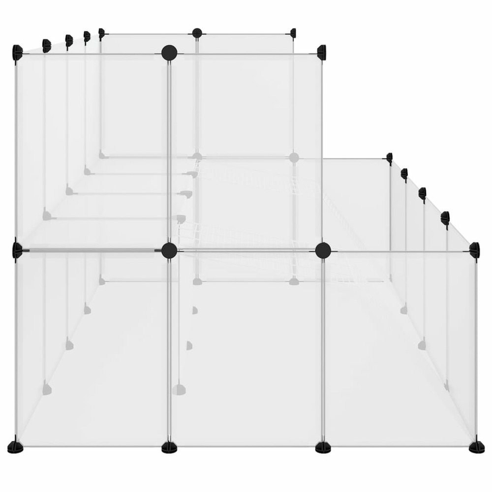 Cage pour petits animaux transparent 143x107x93 cm pp et acier