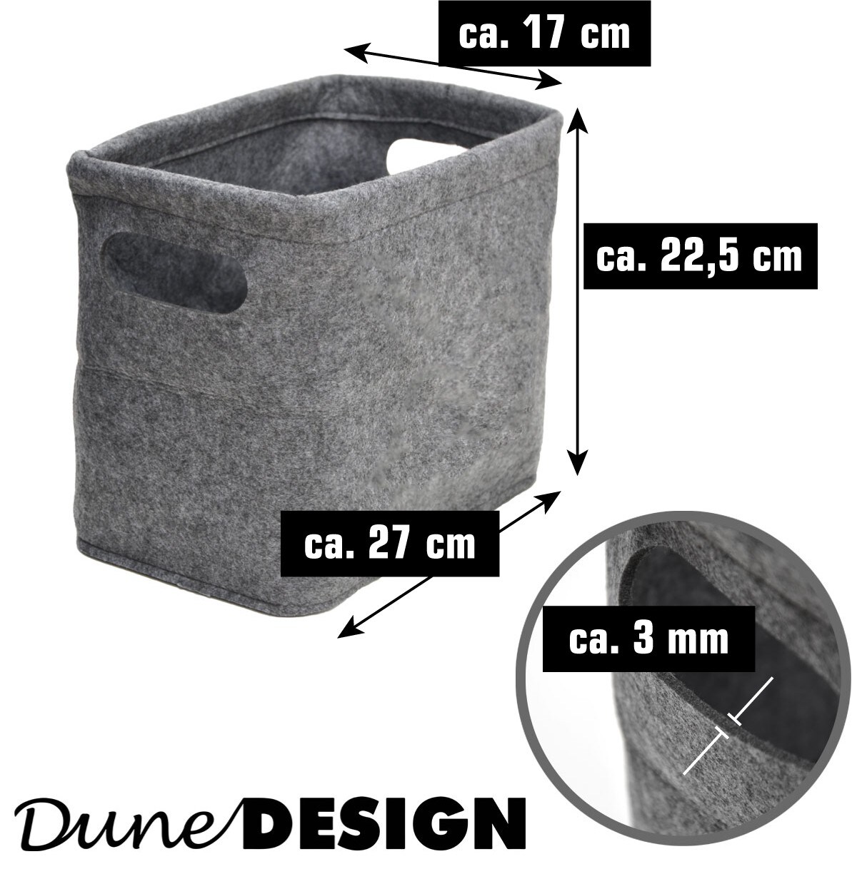 2x FILZ Toilettenpapier Aufbewahrung - Set für 8 Klorollen Aufbewahrungsbox Bad