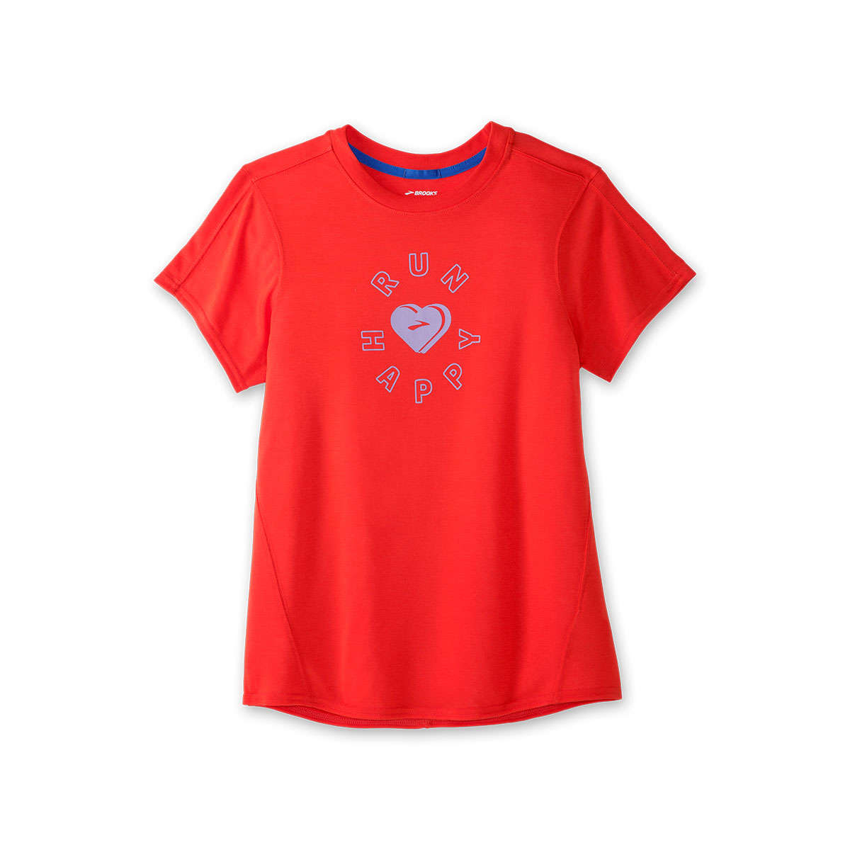 Brooks Distance Graphic Hardloopshirt Korte Mouwen Rood Dames