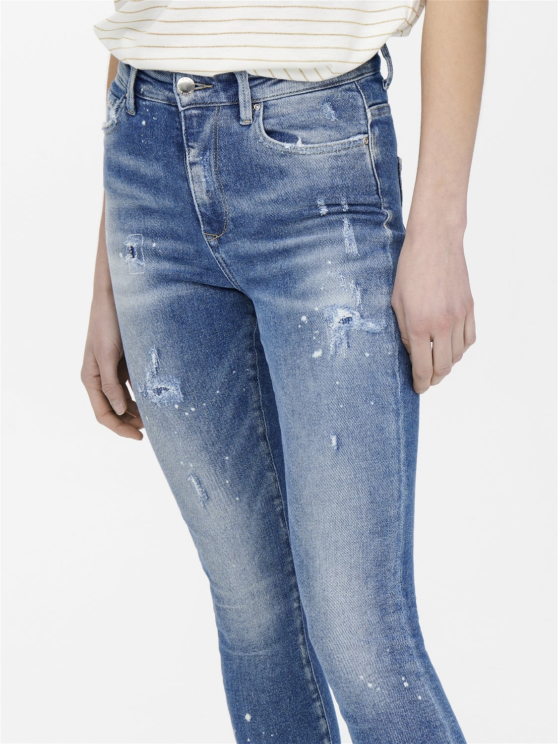 ONLMILA Hohe Taille Skinny Fit Jeans Light Blue Denim