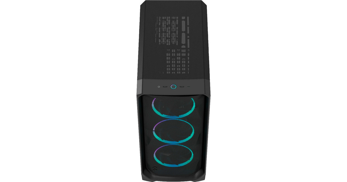 Fractal DesignMeshify 3 RGB midi tower behuizing  (Zwart | 2x USB-A | 1x USB-C | RGB | Tempered Glass)