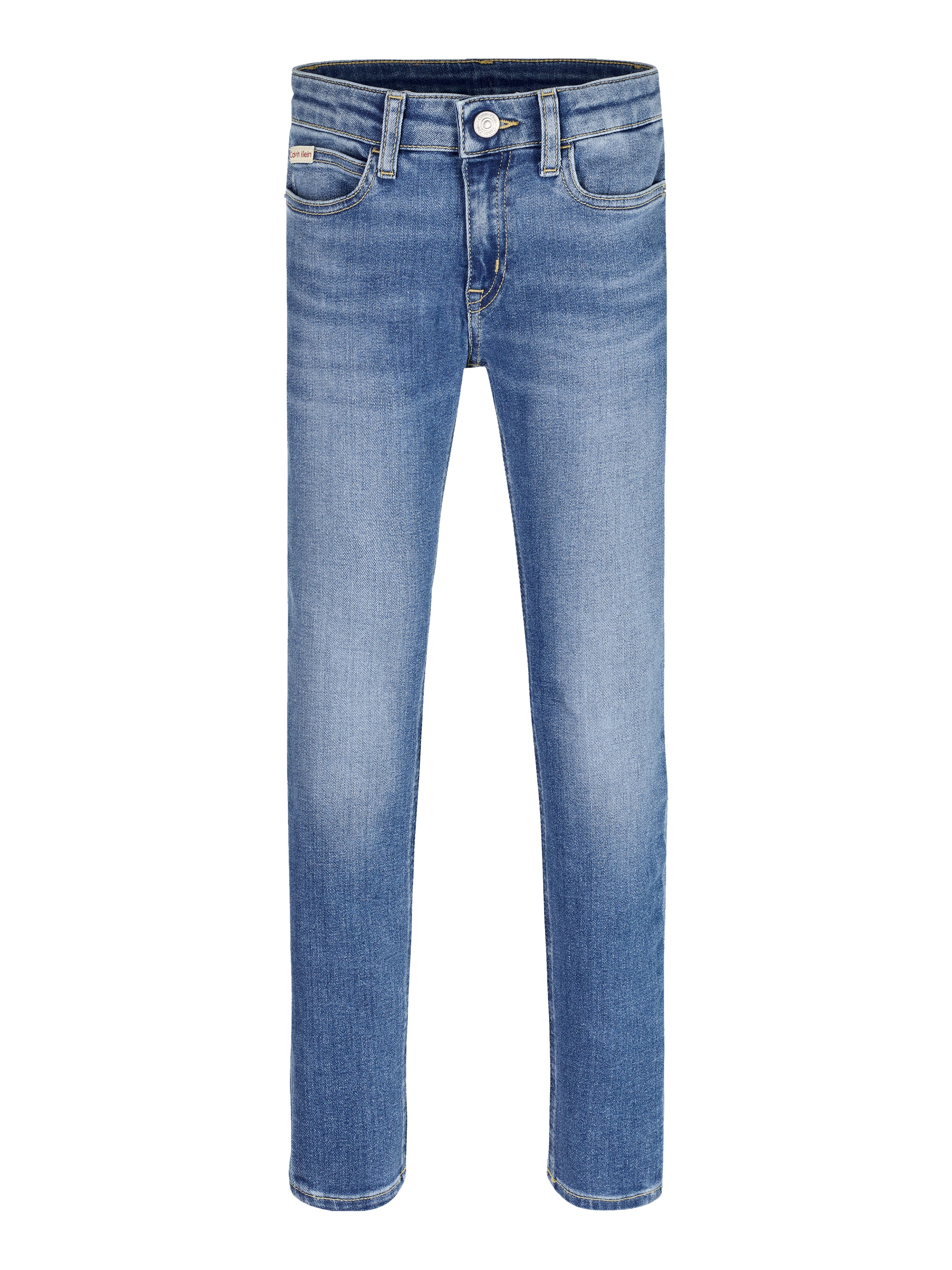 Calvin Klein Jeans Skinny-fit-Jeans »MR SKINNY ESS WASHED BLUE DENIM« für Kinder bis 16 Jahre mit Logopatch
