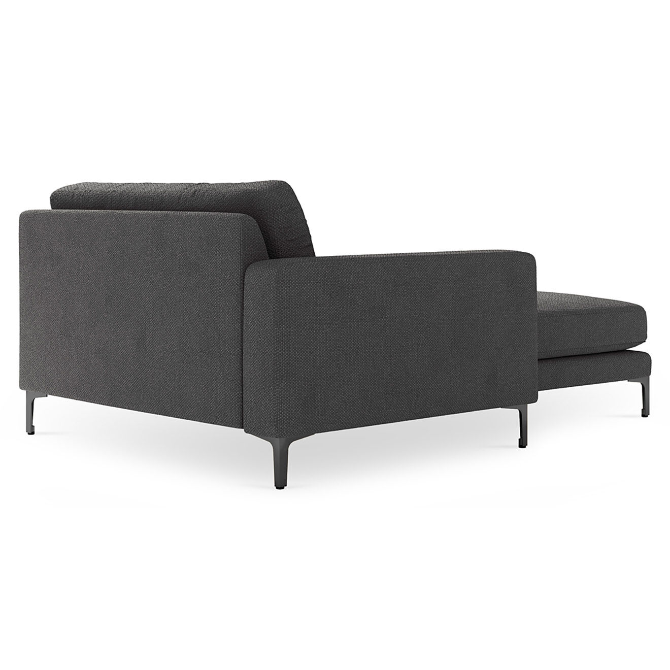 Mazzini Sofas Chaise Longue Gauche Venus gris foncé - 160x104x90 cm
