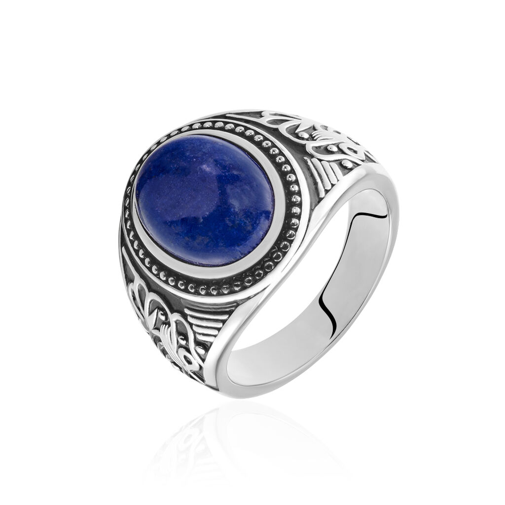 Bague Aleksei Argent Blanc Lapis