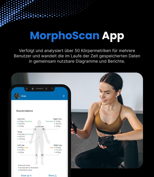 Renpho Körper-Analyse-Waage »Morpho Scan Körperanalysewaage« Mehrere Messungen und umfassende Gesundheitsanalyse