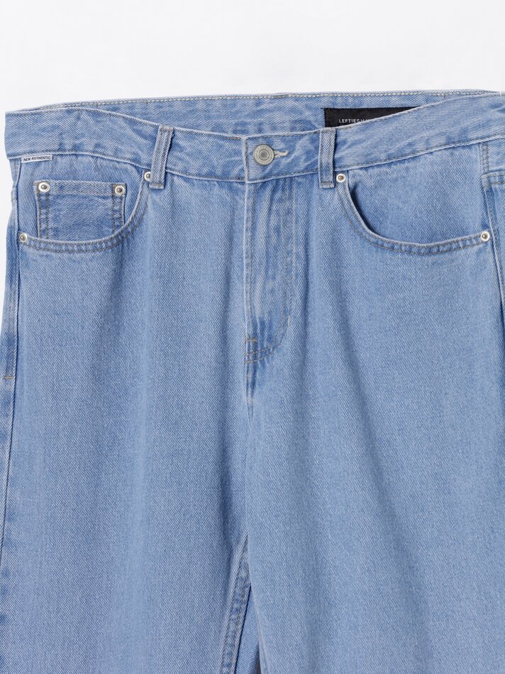 Calça jeans de corte relaxado - Azul Comissária de Bordo
