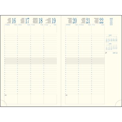 Agenda Barbara Eurotime 24 - 1 semaine sur 2 pages - 16 x 24 cm - disponible dans différentes couleurs - Exacompta