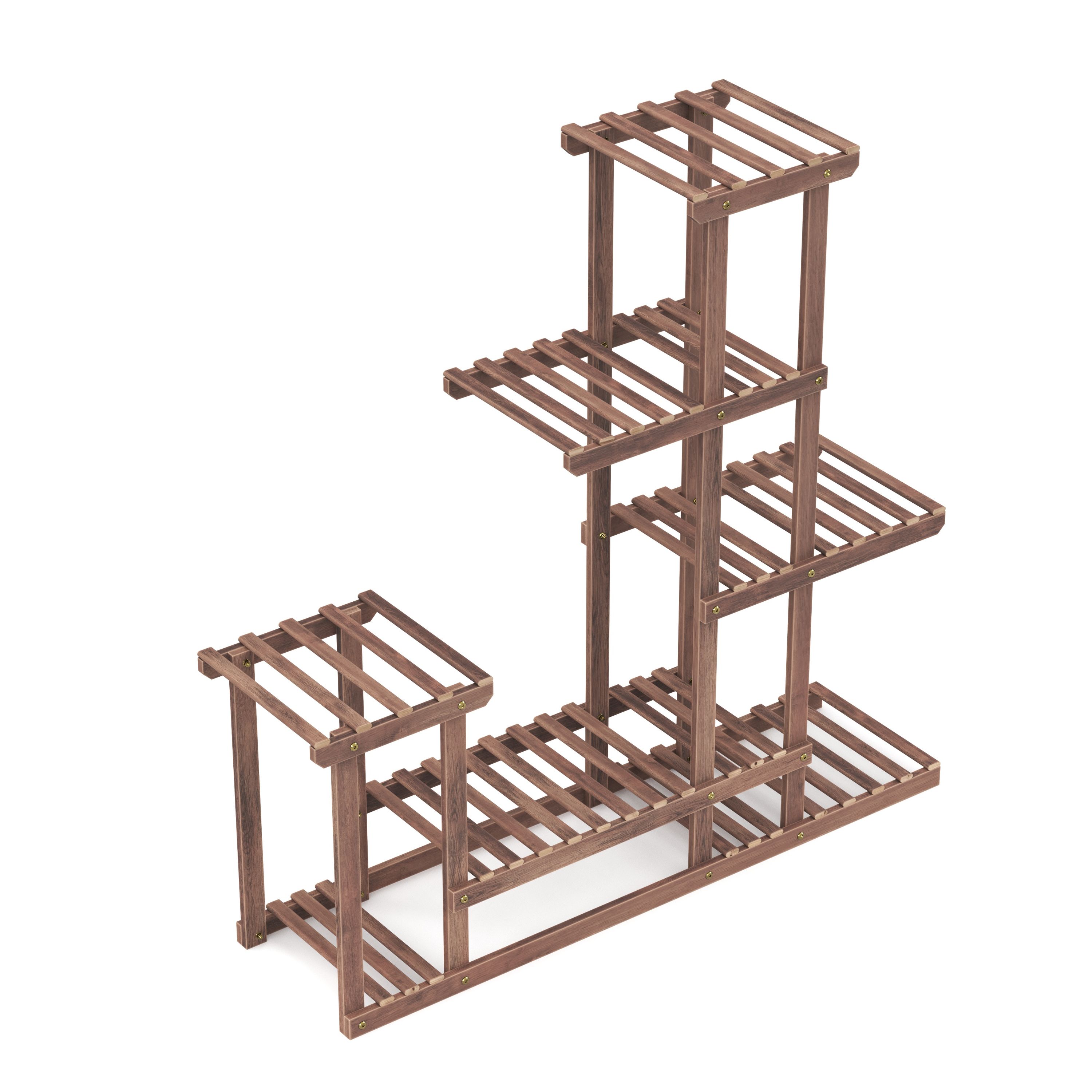 Pflanzenregal Holz 97 x 25 x 96 cm natur
