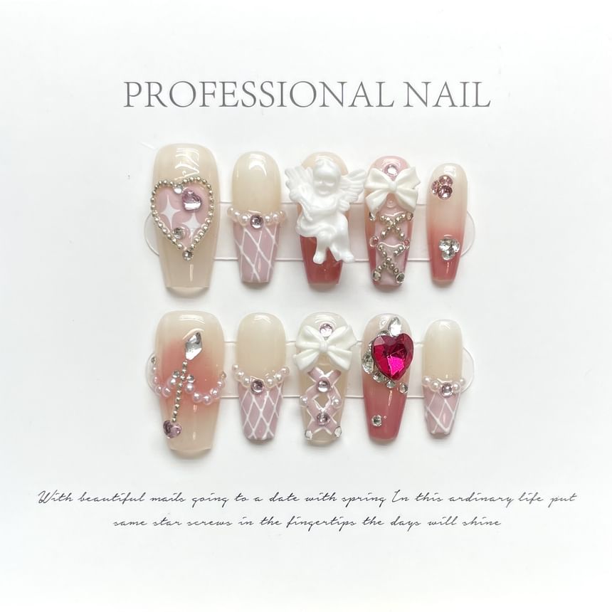 eovda - Hart Strik Plaid Press On Nail