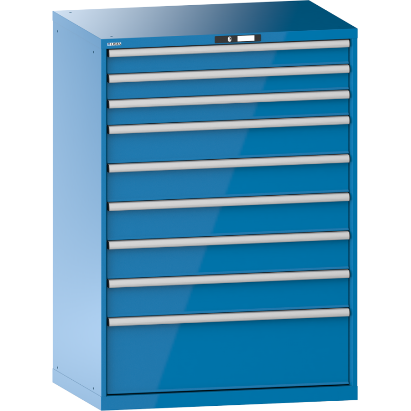 Armoire à tiroirs Lista 54 x 36E  H 145 x L 102,3 x P 72,5 cm 9 tiroirs Key Lock