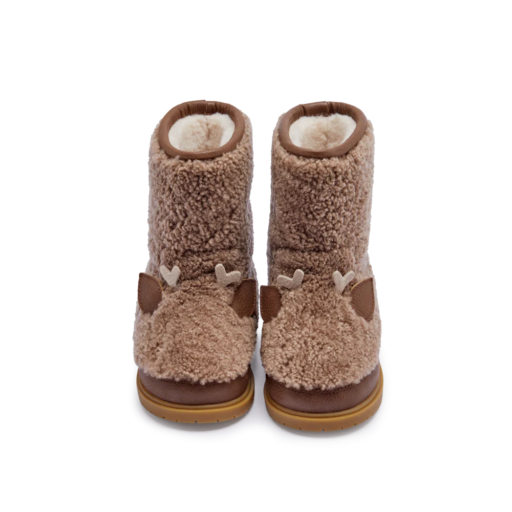 Kirfi Boots | Stag | Chestnut Curly Sheep Wool