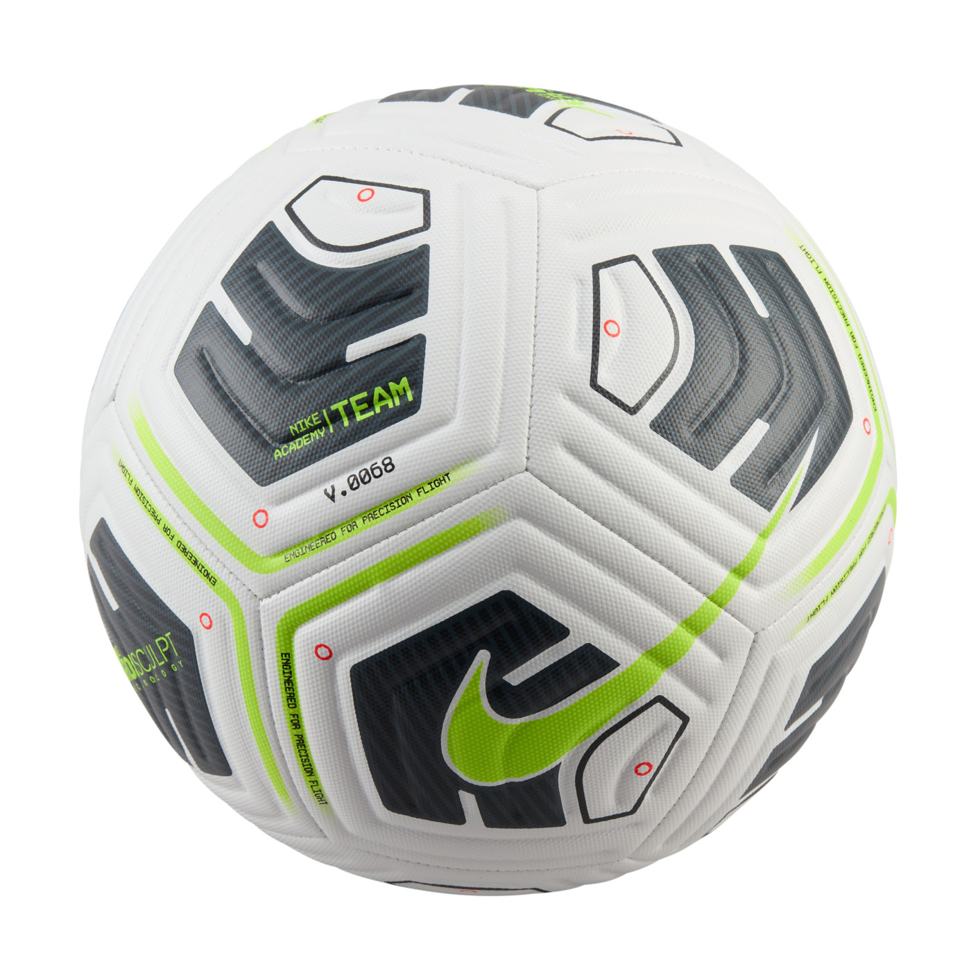 Nike Academy Voetbal Wit Zwart Neongeel