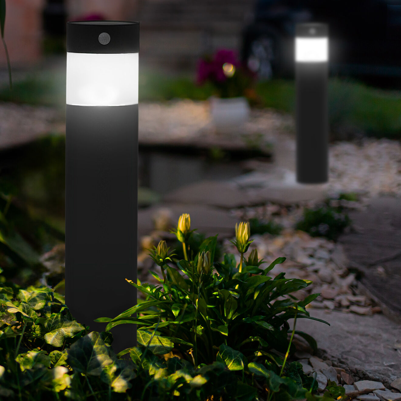 Pratik Garden 2 Bornes appliques solaires gris anthracite