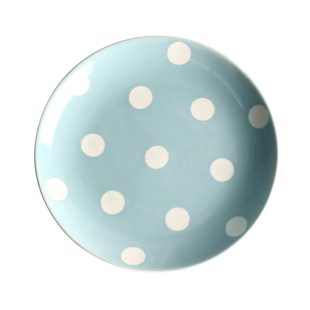 Assiette à pain pois 17 cm bleu glacier dejeuner sur l herbe