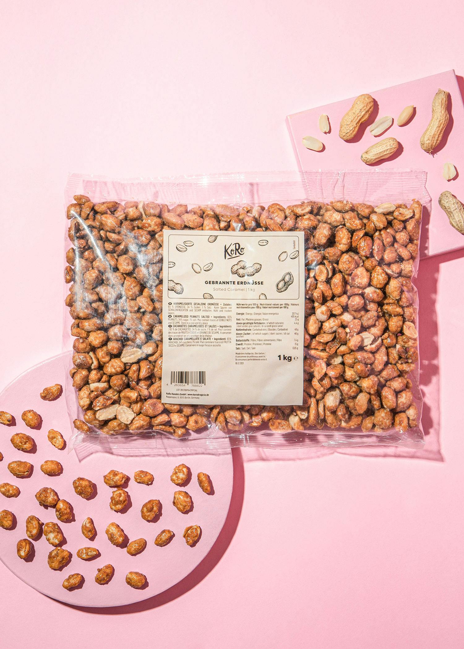 Gebrannte Erdnüsse Salted Caramel 1 kg