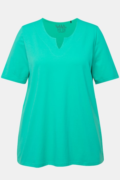 T-Shirt, A-Linie, Tunika-Ausschnitt, Halbarm