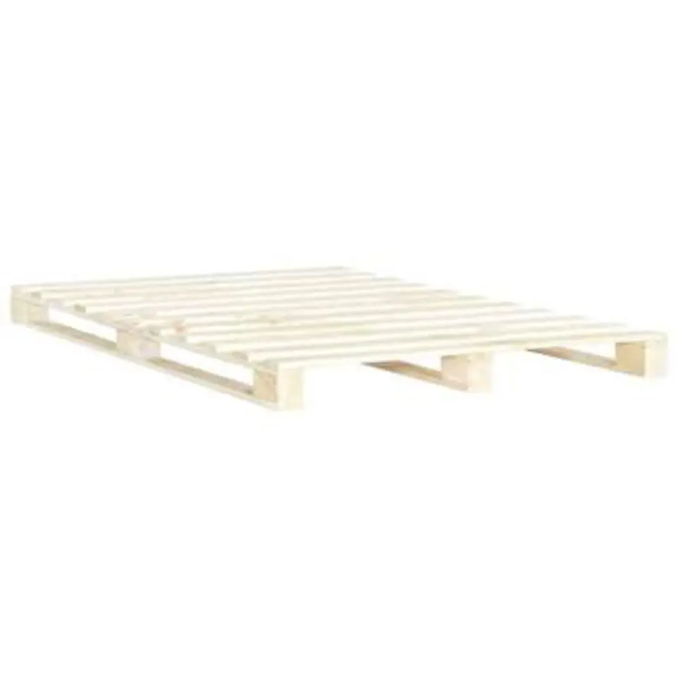 vidaXL - Bed frame pallet - Naturel - Massief grenenhout - 140x200 cm