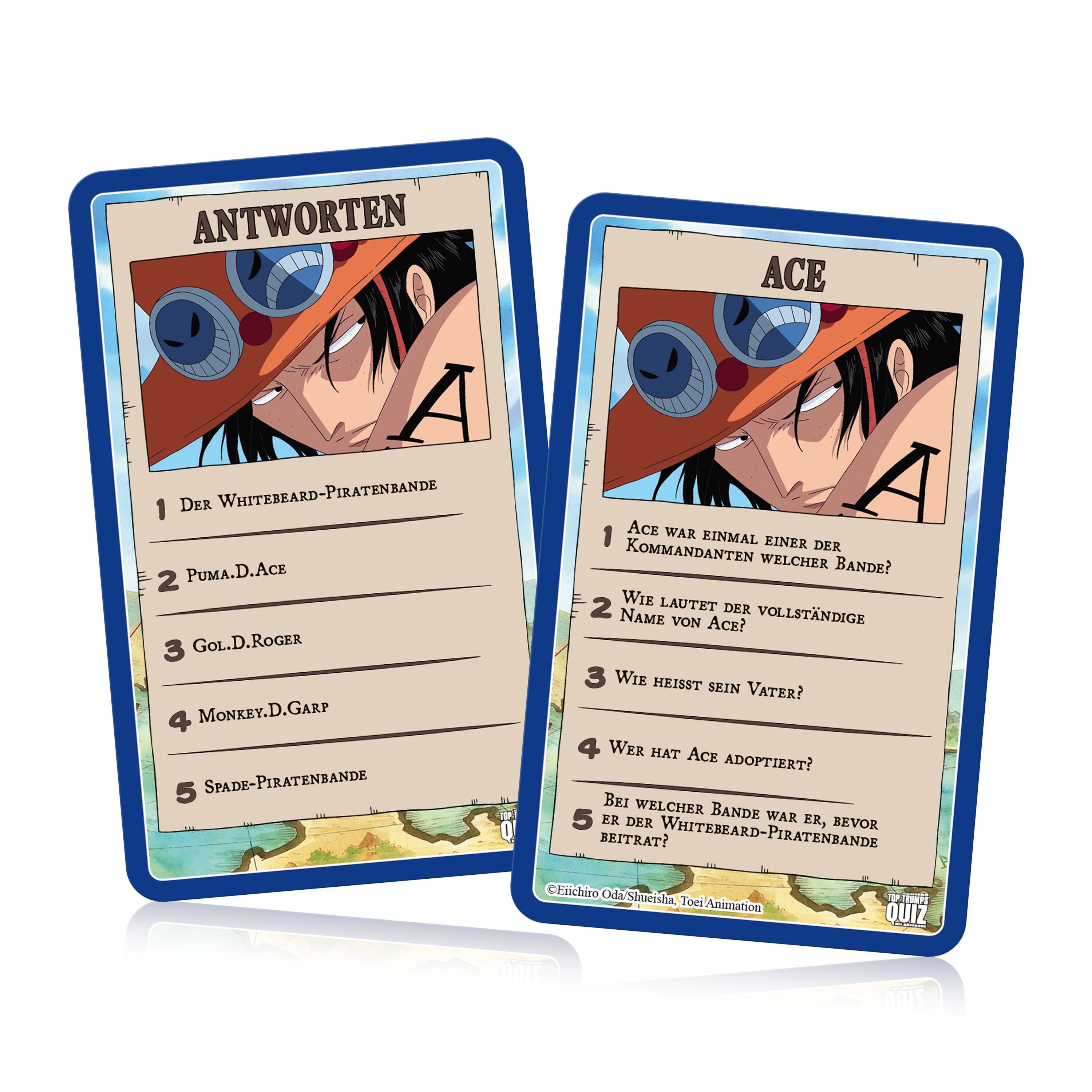 Top Trumps Quiz - One Piece + Stohhut Ruffy Quizspiel Wissensspiel