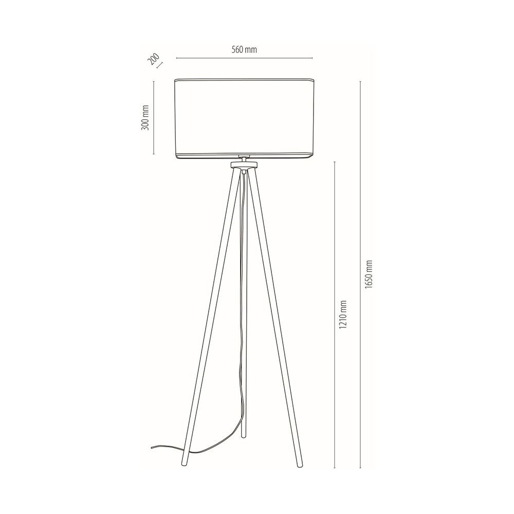 GULVLAMPE BRITOP BOHO 1XE27 40W OLJET EIK