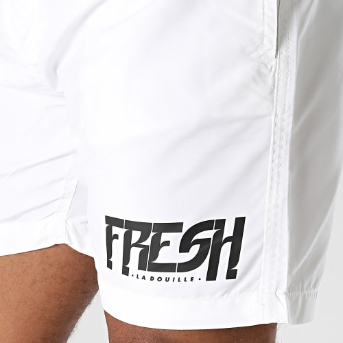 Short De Bain Logo Blanc