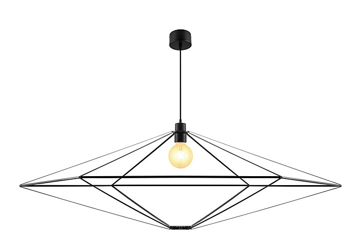 Suspension Heyka E27 IP20 noir 120 cm