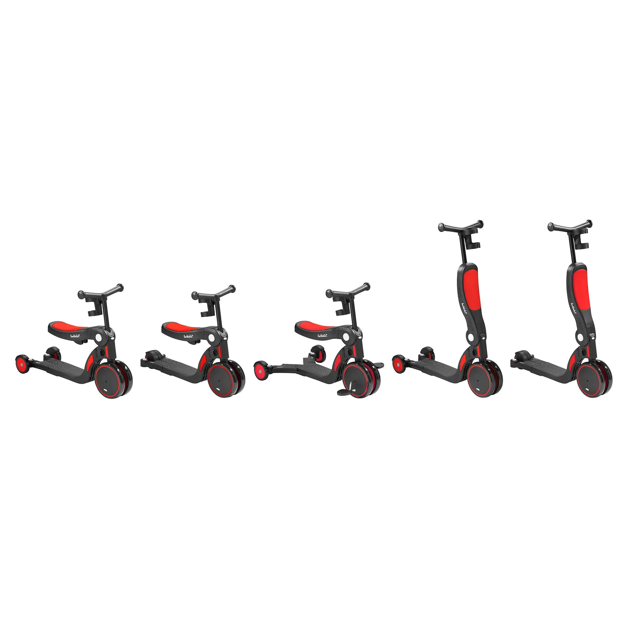 Larktale Trottinette 5 en 1 Scoobi™ - Rouge