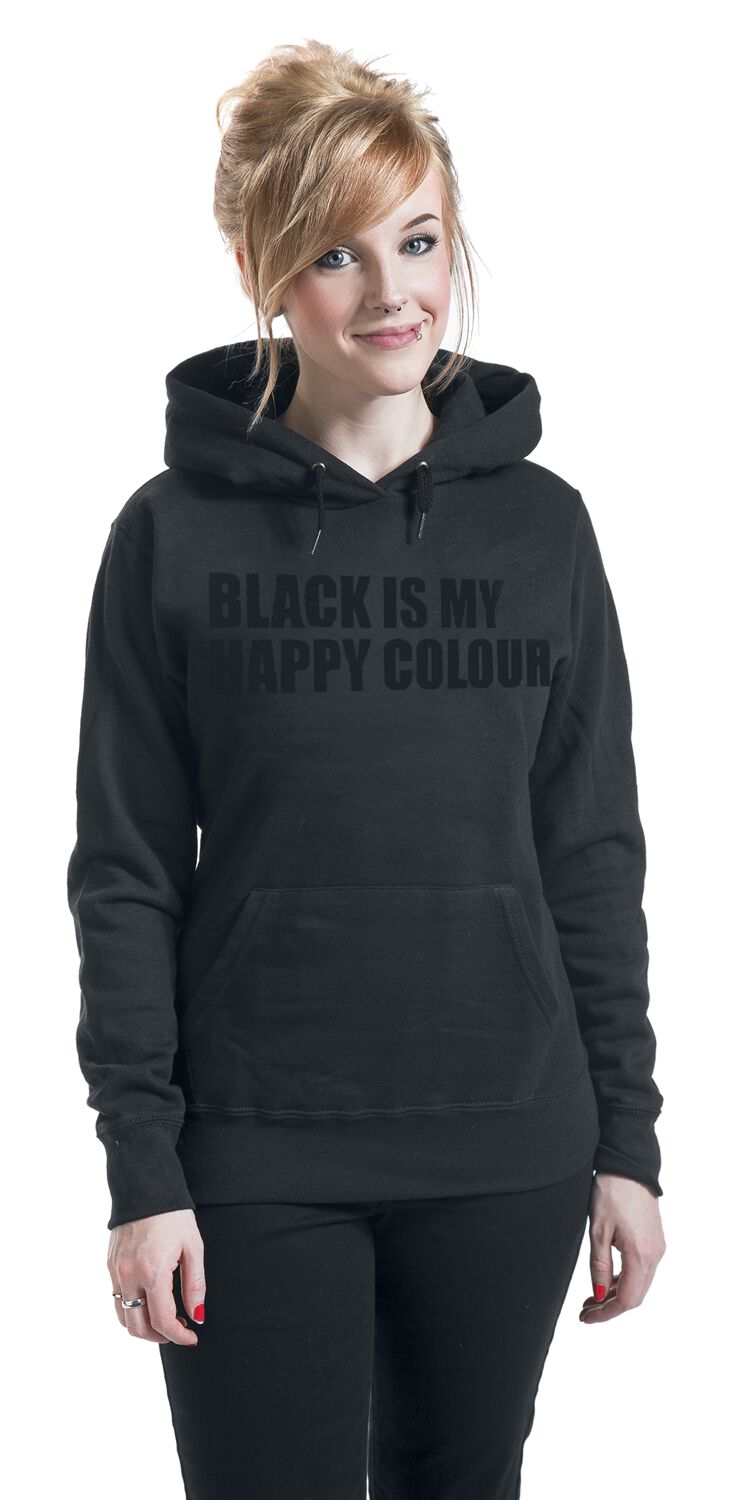 Black Is My Happy Colour | Slogans Sweat-shirt à capuche