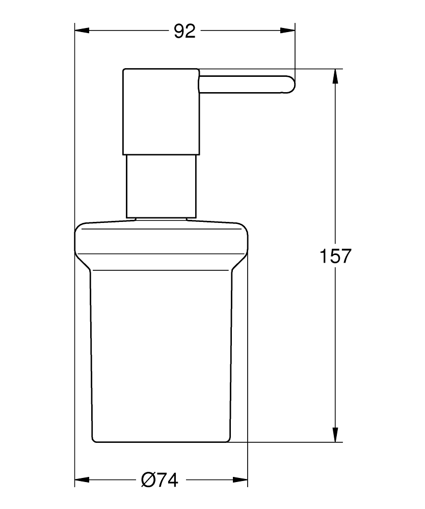 Grohe Essentials zeepdispenser brushed hard graphite