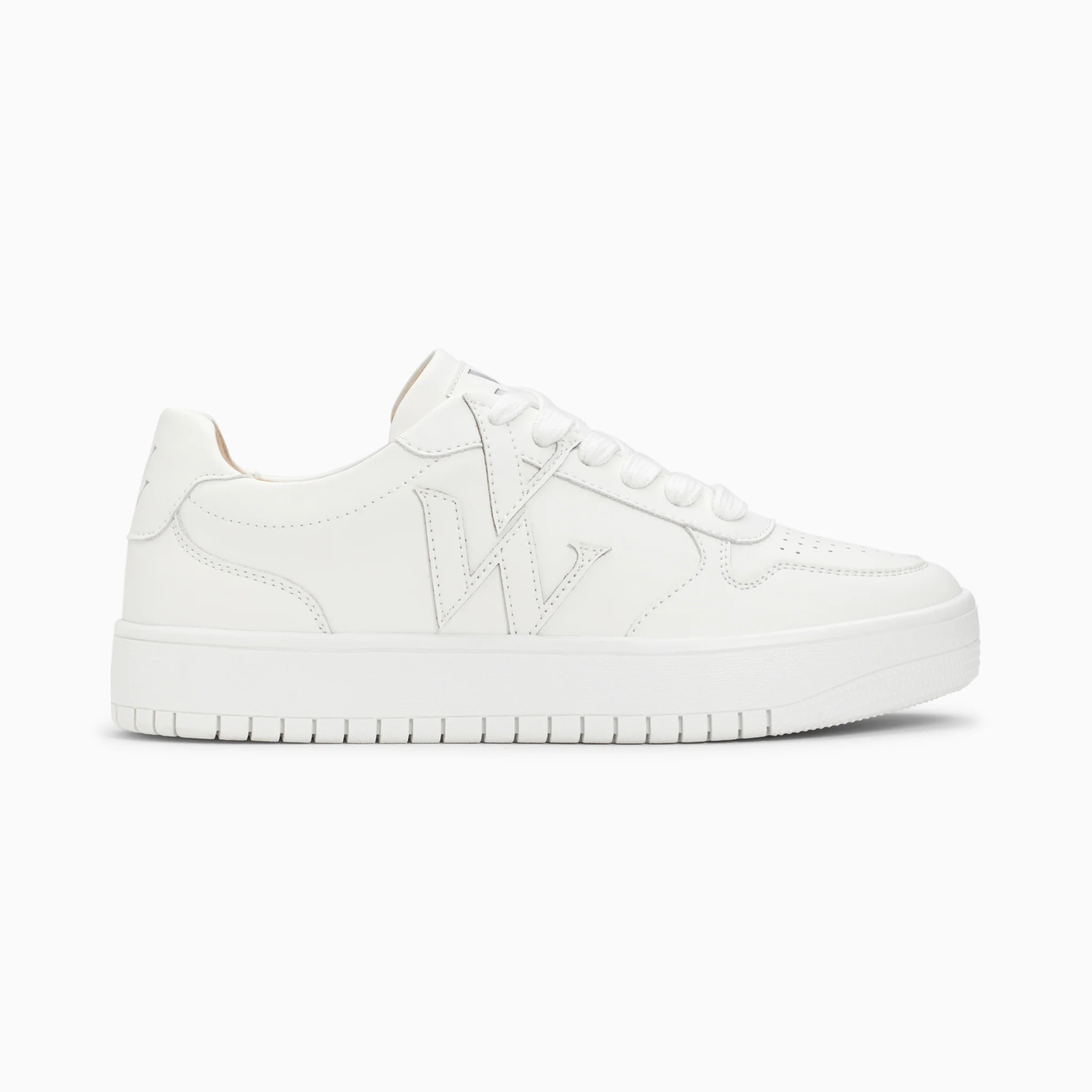 Sneakers-Baskets monogramme Calie blanches monochrome
