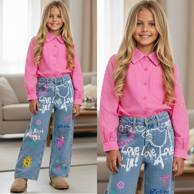 Heartline Sparkle Blouse - roze