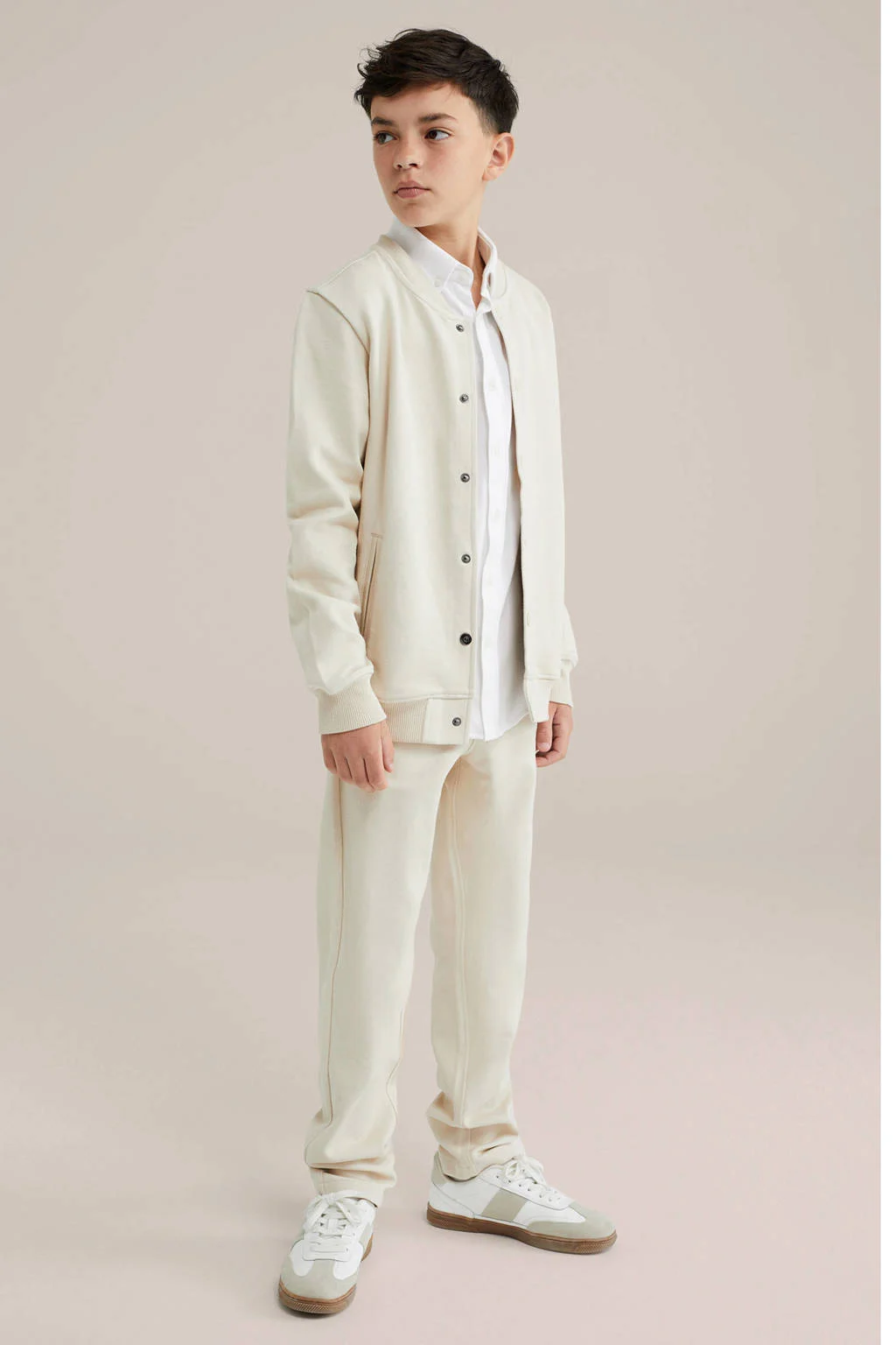 WE Fashion Blue Ridge slim sweatpant ecru