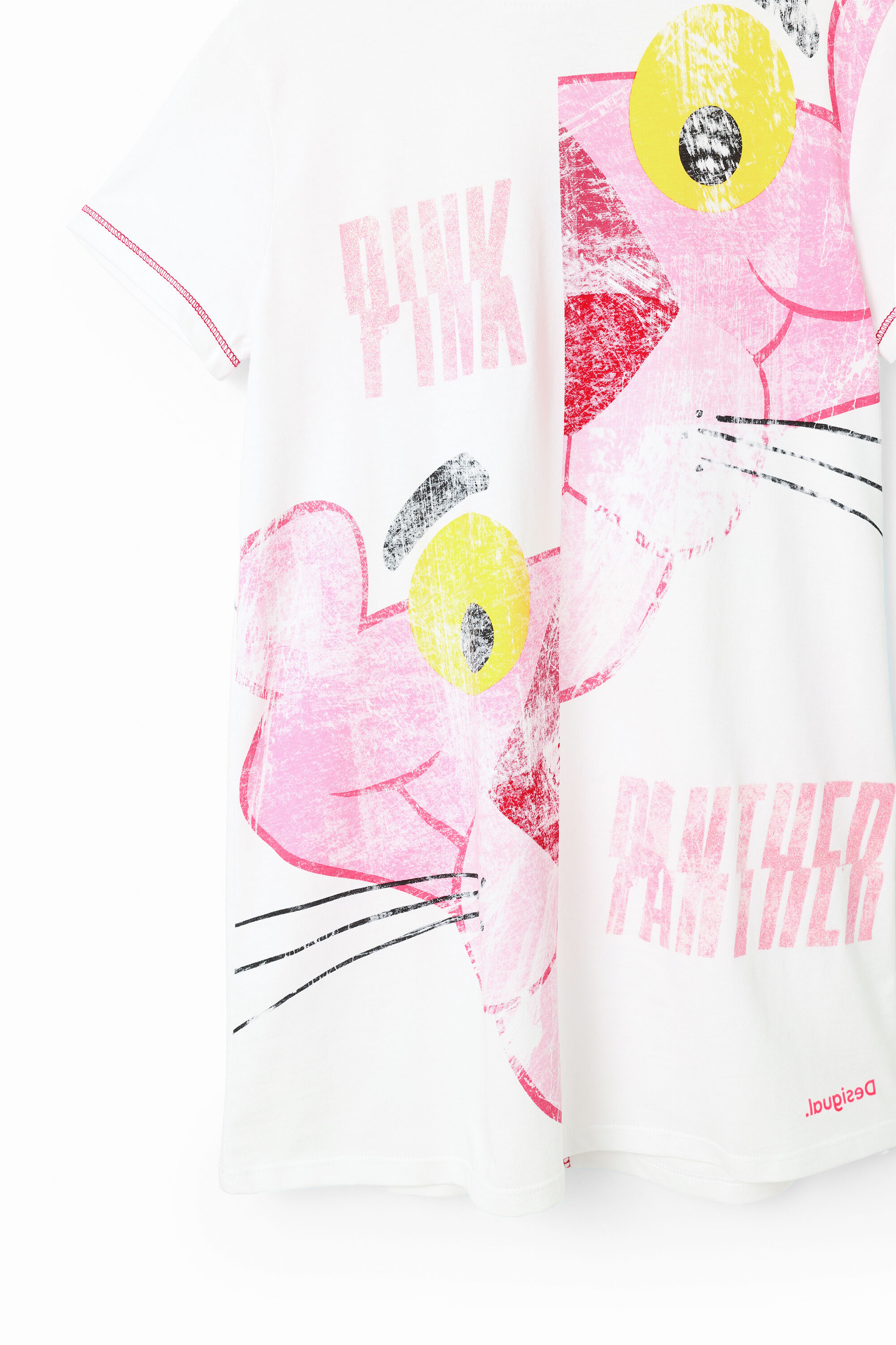 Robe t-shirt Panthère rose