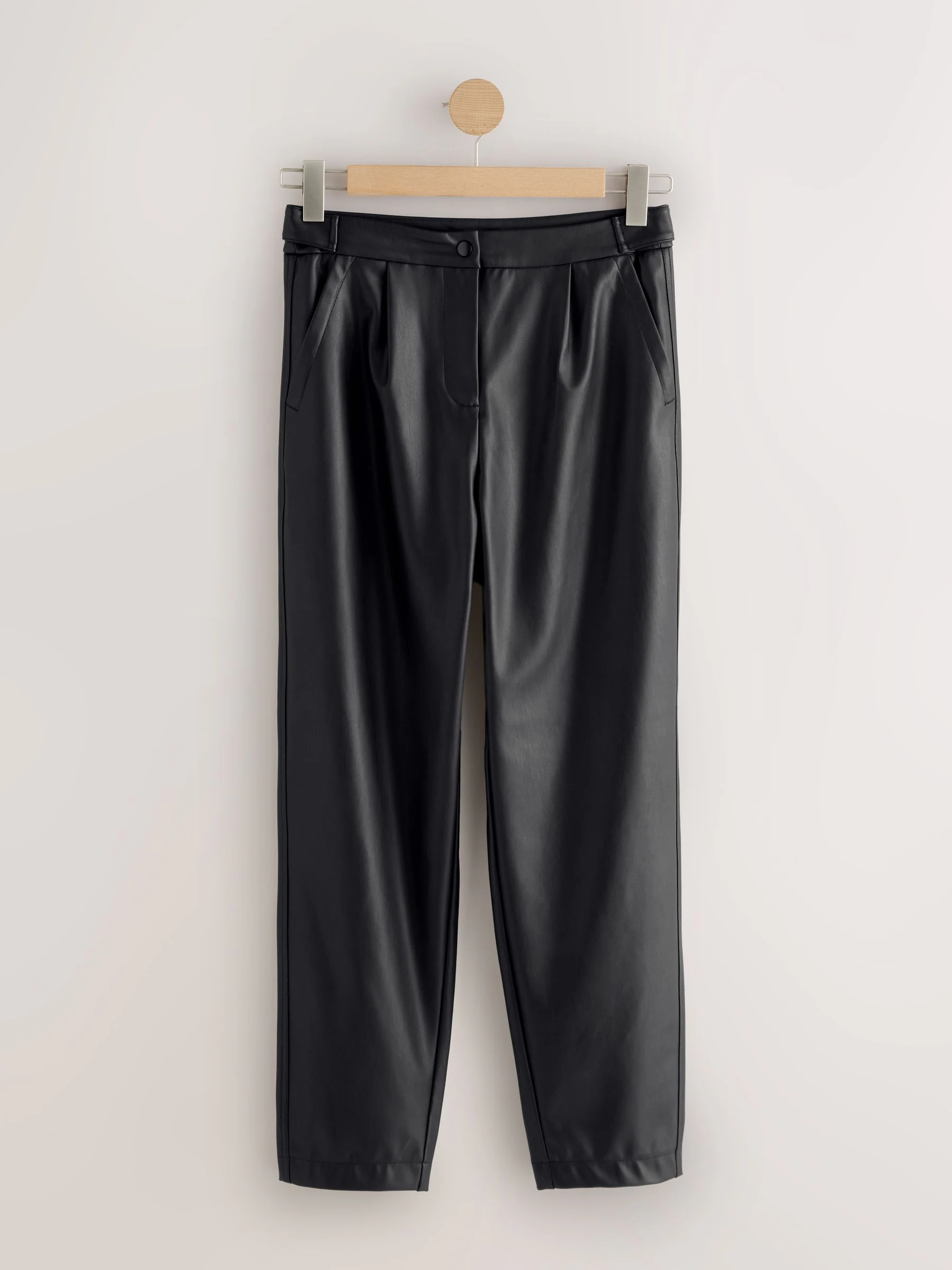 Zwart - Broek met benen van imitatieleer