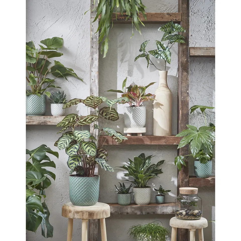 Mica Decorations Daan Bloempot - H17,5 x Ø19 cm - Wit